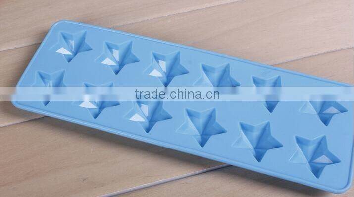 12 star shape silicone cake chocolate ice tray mold