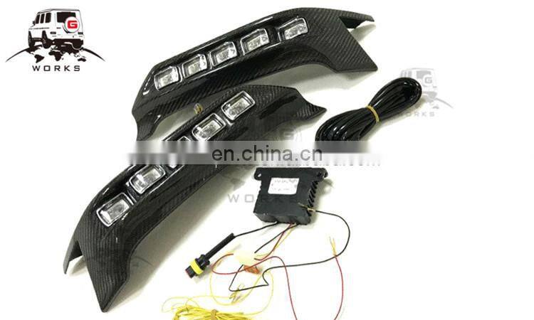 4x4 front side lip fit for G-class W463 4x4 2013-2017year to B-style carbon fiber front lip