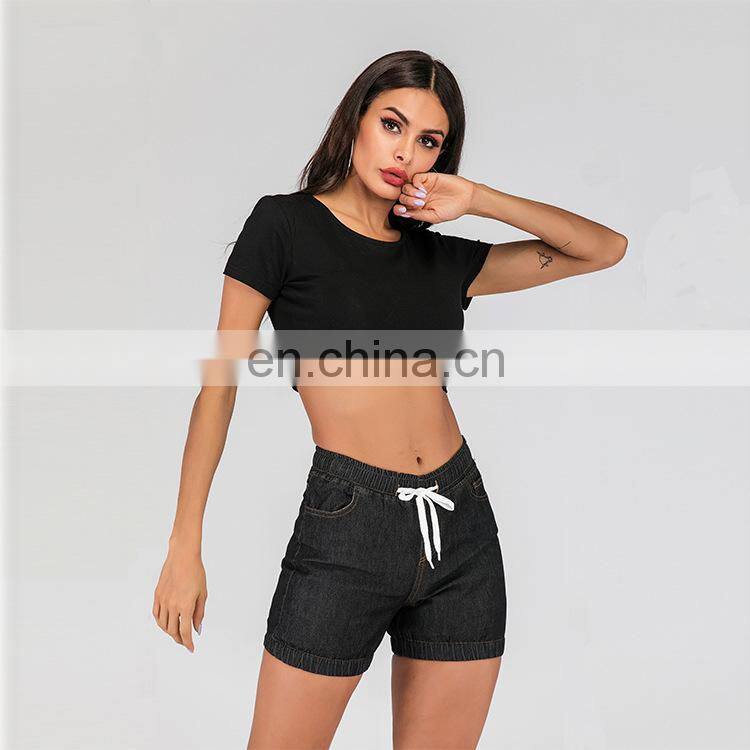 Wholesale high quality women's casual plus size waist wash jeans cotton and ammonia stretch pants S-5XL