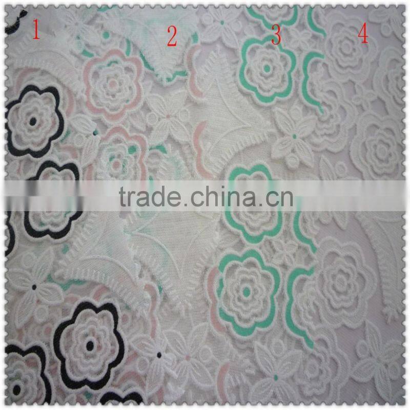 Burn out lace fabric