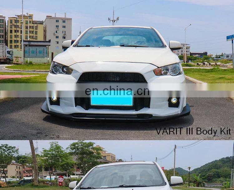 Runde ABS Material Car Front Bumper Modified GTR VARIT II And VARIT III Suitable For 2009-Now Mitsubishi Lancer-EX front bumper