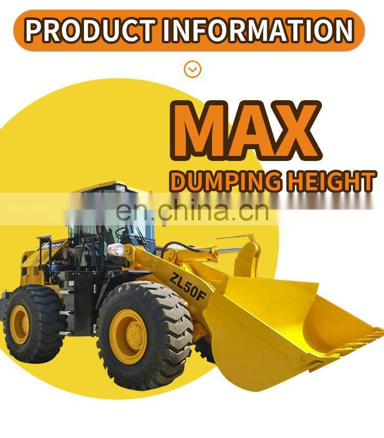 Factory export Construction mining use 5 ton ZL50/956 compact mini loader Pay Loader front loaders