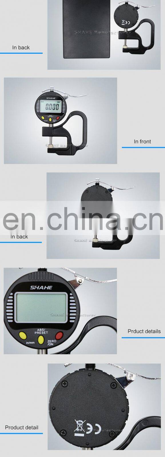 0-10 mm 0.001 mm high resolution digital thickness gauge glass thickness gauge metal thickness gauge