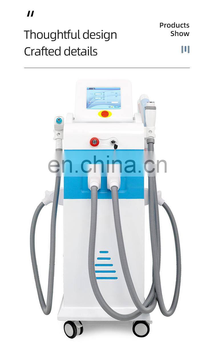 3 in 1 OPT Elight RF Nd Yag Laser Permanent Laser Tattoo Removal and Wrinkle Removal Machine