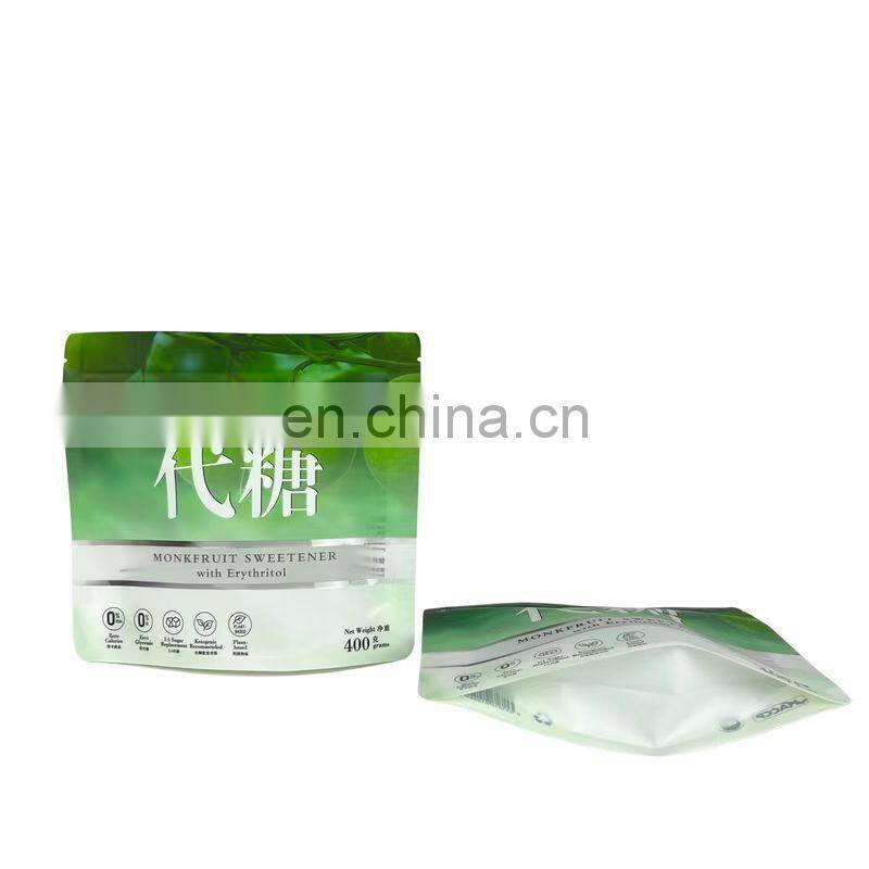 Colorful Printed Aluminium Foil Stand Up Pouch With Zipper And Notch Tear For Sachet Packaging Bag