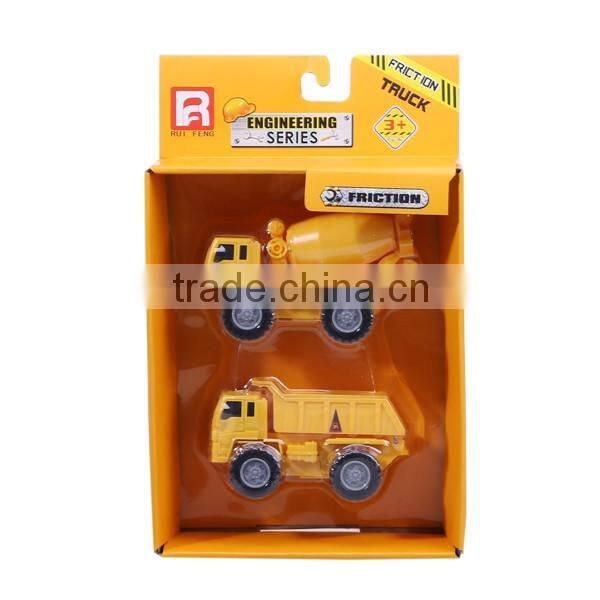 2 In 1 Construction Plastic Trucks Playset