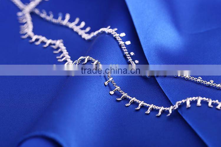 latest jewelry product designs 2015 rhodium plated curb chain korean pendant necklace