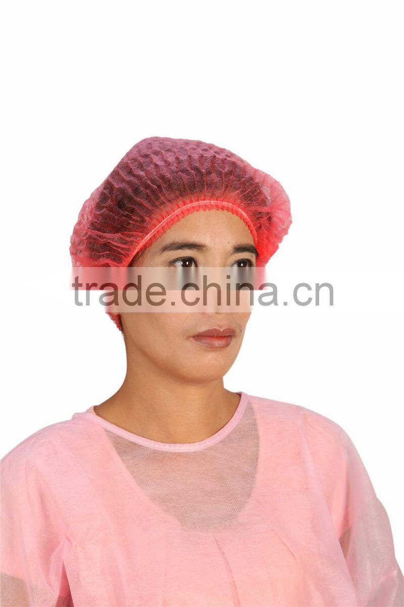 Nonwoven bouffant disposable nurse cap