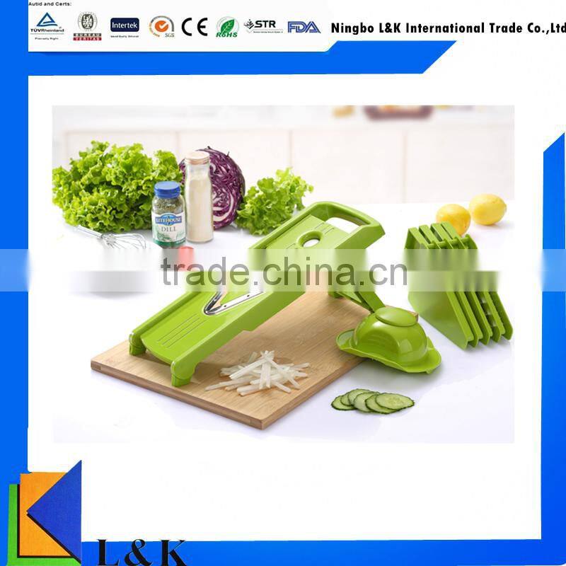 Multifunctional 5 in 1 V slicer manual kitchen mandolin slicer/kitchen gadget