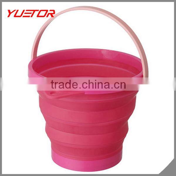 Portable Space Saver Outdoor New Collapsible silicon Round Water Bucket Container