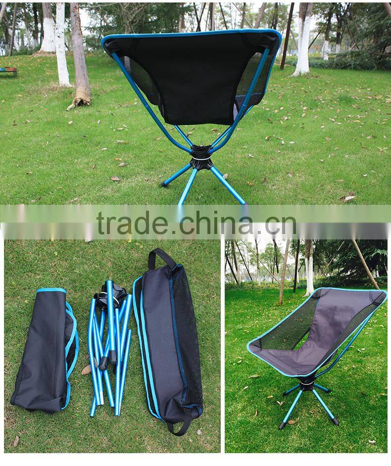 Lightweight 7075 Aluminum Folding 360 Swivel Camp Chair