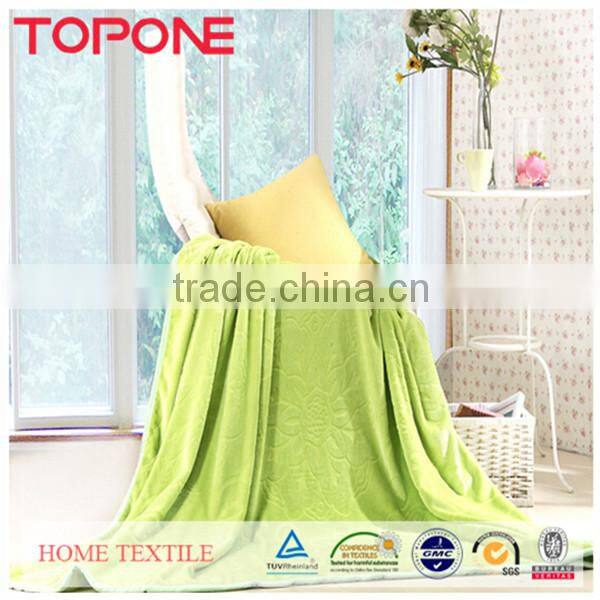 Solid color warm cheap home textile organic blanket baby