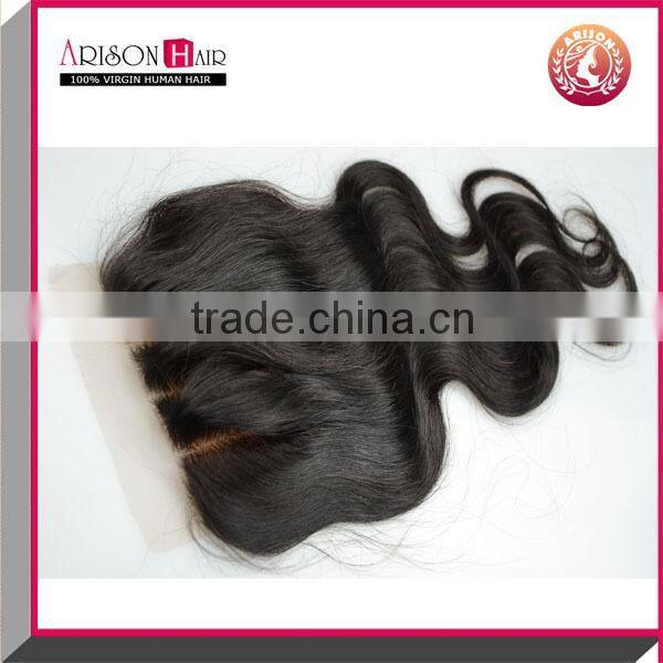 Virgin Peruvian 3 part silk base Lace Closure Full Lace Frontal Closures cheap stock Silk Base Lace Closure