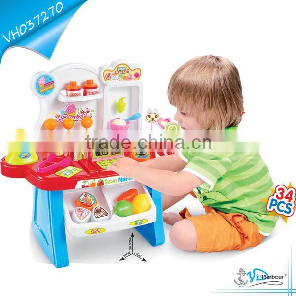 47 Pcs Accessories Mini Market Desserts Play Set Toys