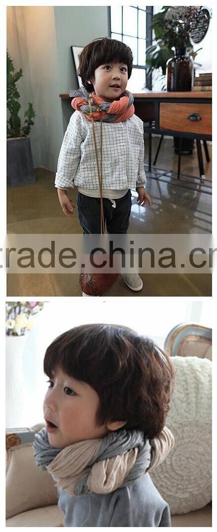 Daily Trend-all Plain Color Matching Cotton Polyester Fashion Baby Girls Boys Scarf