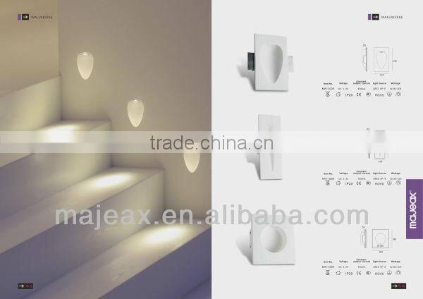 decorative Gypsum Plaster modern 1W led wall light