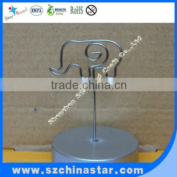120cm height silver circle place card holder custom animal shape clip