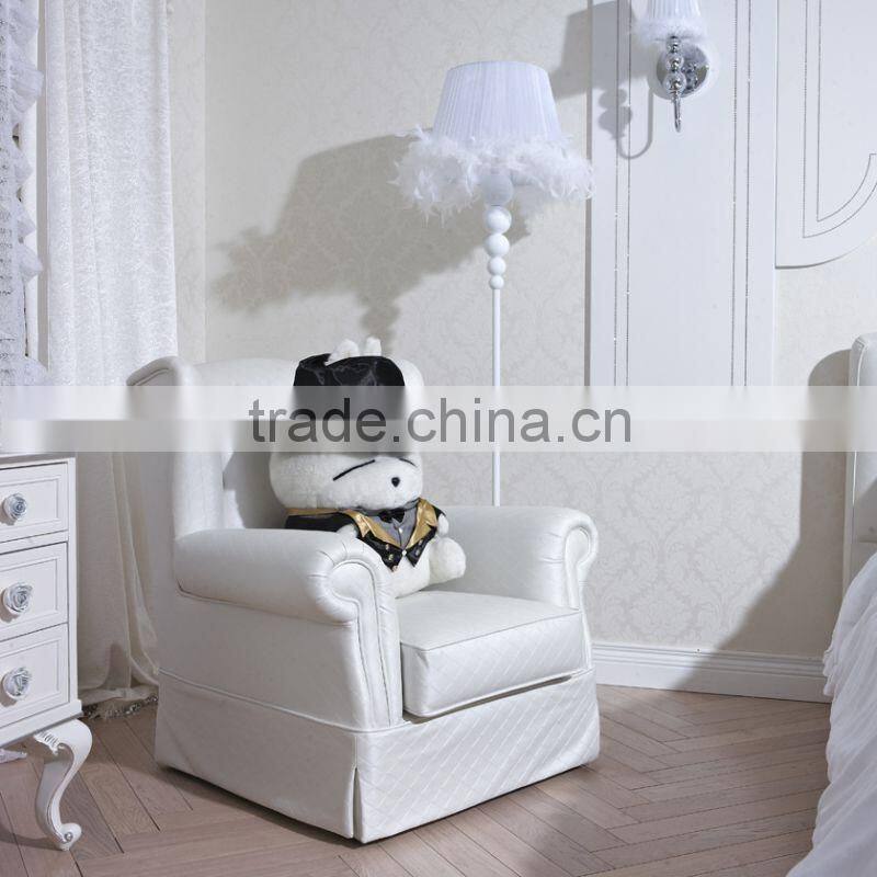 Hot sale kids furniture white color princess design children bedroom furniture set