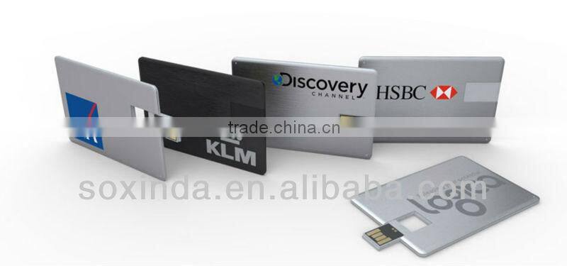 Best seller Super thin business card usb flash drive with own logo