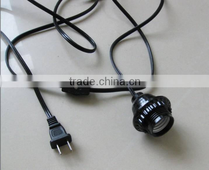 USA lamp cord with rotary switch and e26 lamp socket