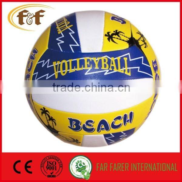 Customized machine stitched soft touch promotional beach volleyball for girls