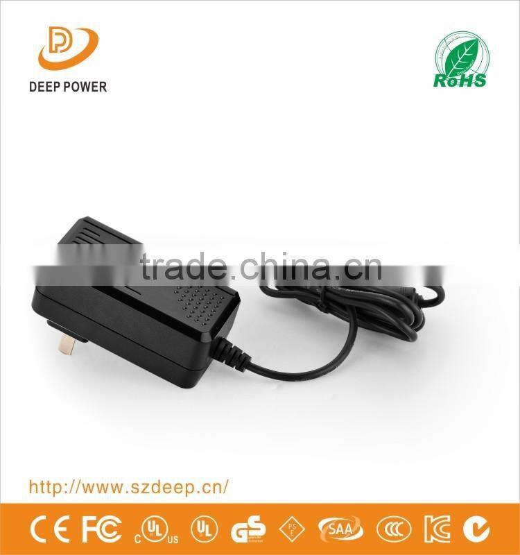 Shenzhen Factory 12v 2a Black PC Wall Mount Power Adapter