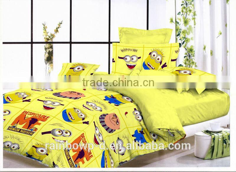 100% cotton cartoon design for baby bedding set/duvet cover/flat sheet/pollow case/trade assurance