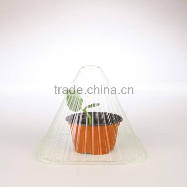 plastic pot with protect dome