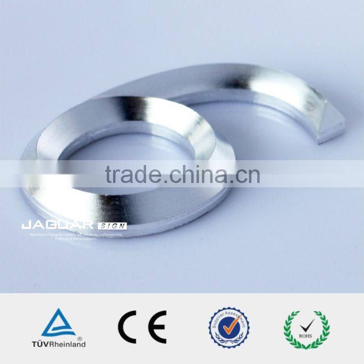 galvanized acrylic full color metal effect decorative letter signs