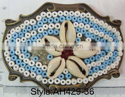 Fashion gold name plate belt buckle