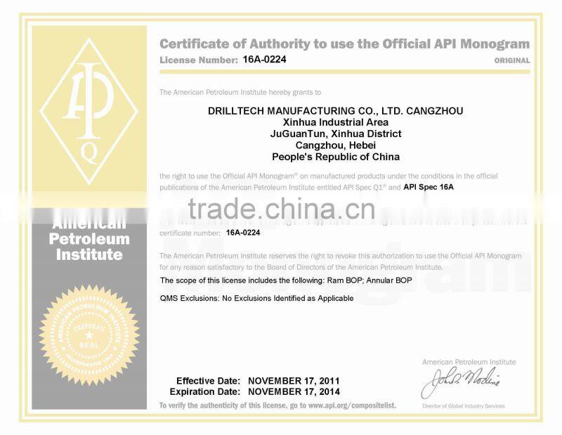 Shaffer type double Ram BOP