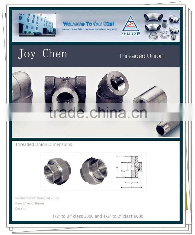 1/2 " NPT Thread Fittings Stainless Steel 316 Socket Union