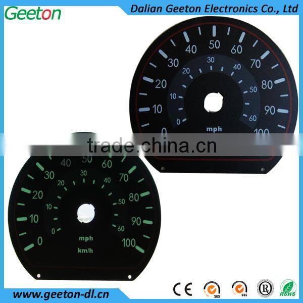OEM 2D Good Light Transmission Automotive Meter Dial