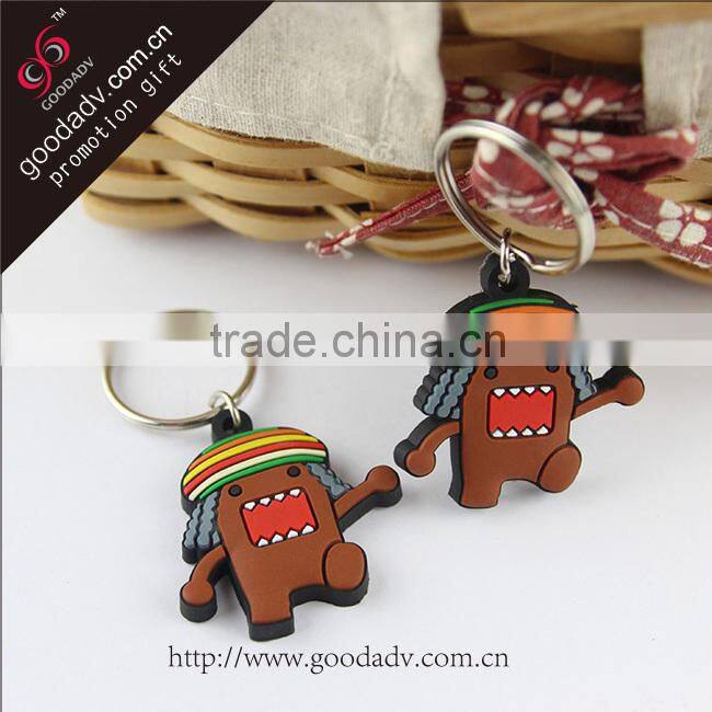 2015 new eco-friendly cheap advertising soft rubber key holder