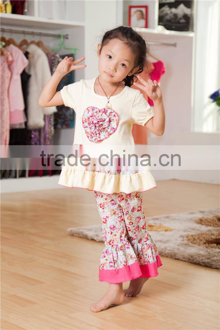 Kaiya kids clothes set wholesale the clothes with love set kids clothes ,boutique girls clothing
