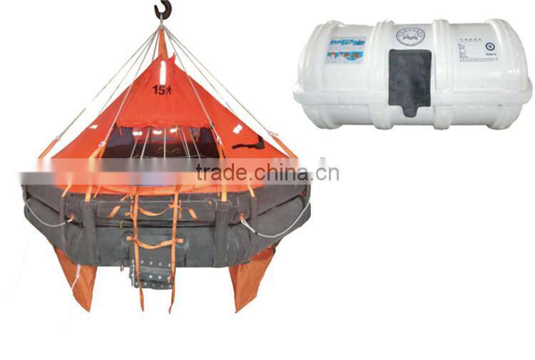 Marine Inflatable Life Raft, Throw-over/Open Reversible Liferaft, Self