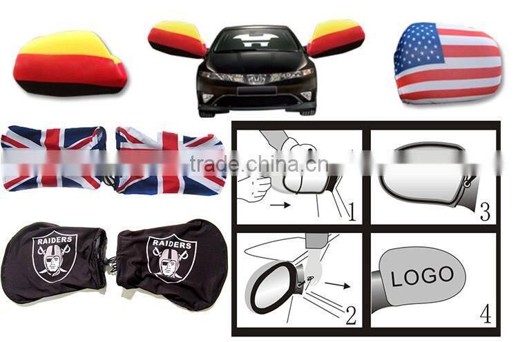 custom elastic stretch car side mirror flag for car usa