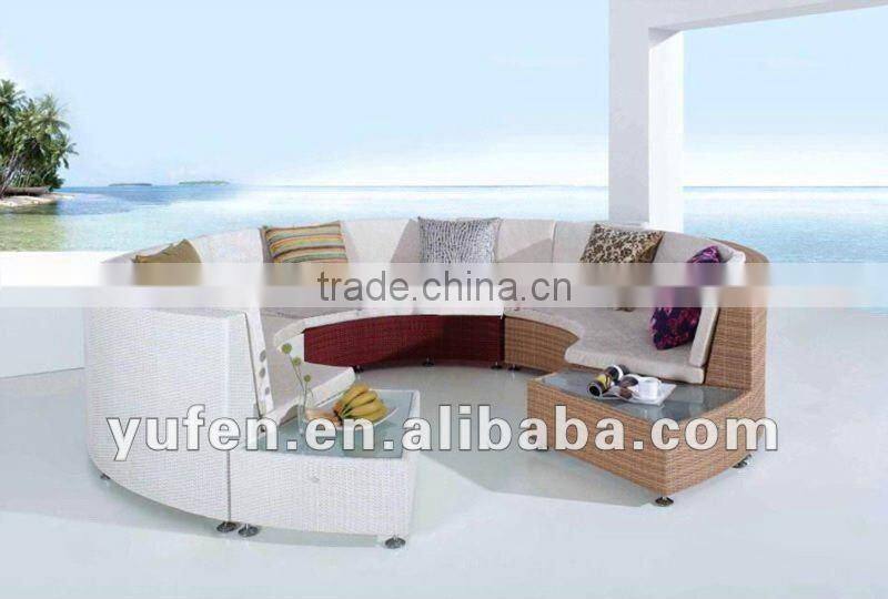rattan sofa outdoor semi circle furniture sofa