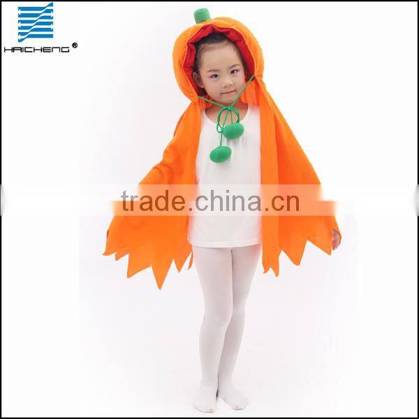Halloween kids pumpkin cloak