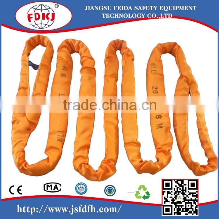 lifting belt of webbing sling and round sling 100% polyester lifting sling/belt