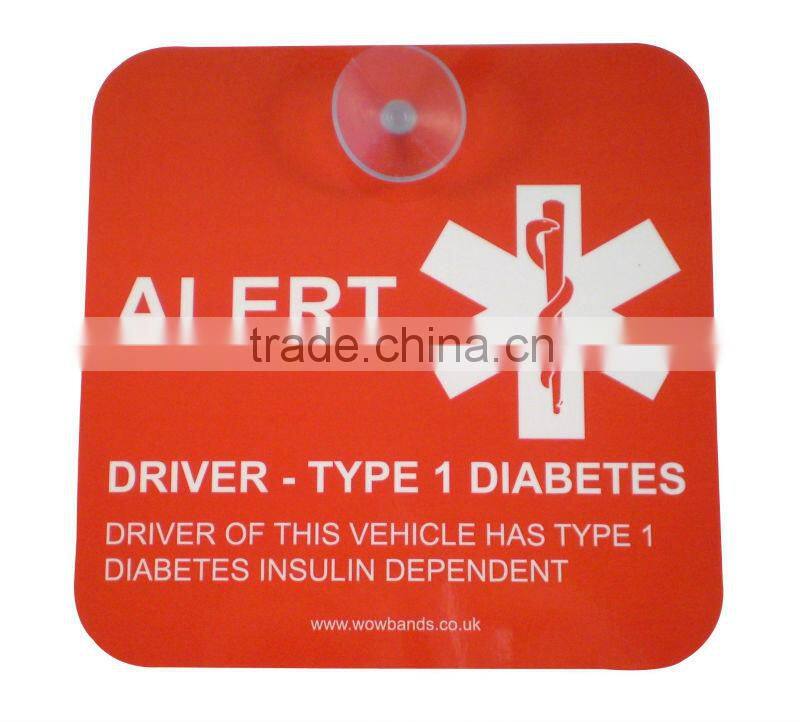 high quality car window sign with suction cup (M-CS118)