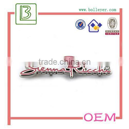metal plated enamel brand logo metal tag