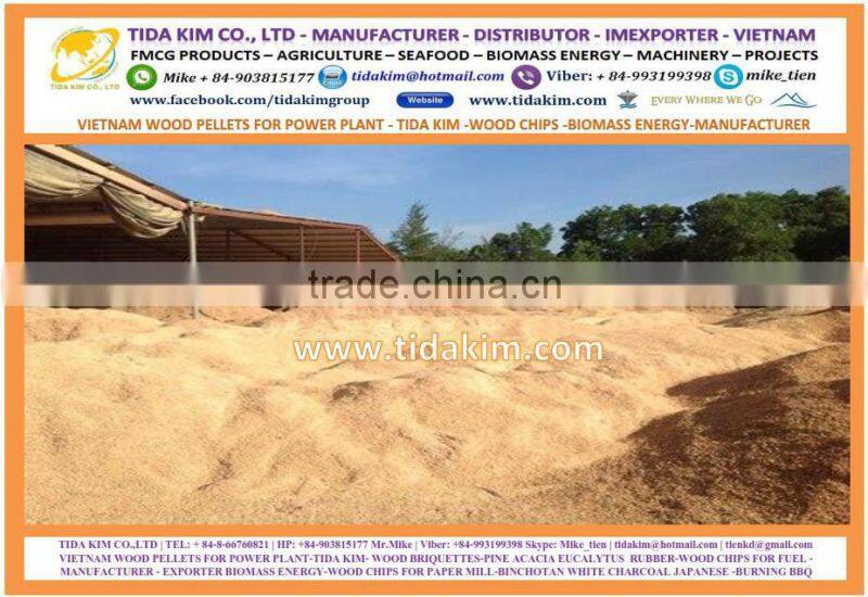 MANUFACTURER WOOD CHIPS PAPER - TIDA KIM - EXPORTER- ACACIA EUCALYTUS - 100.000 BDMT - FULL VESSEL- WOOD PELLETS VIETNAM