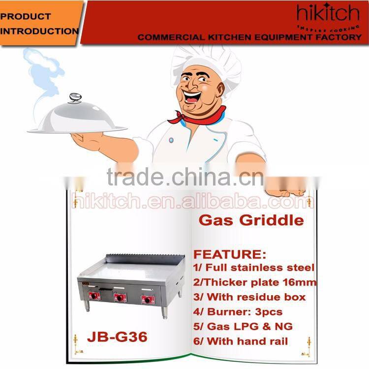 Stainless steel griddle for restaurant gas 36 griddle presto 3 burner big griddle