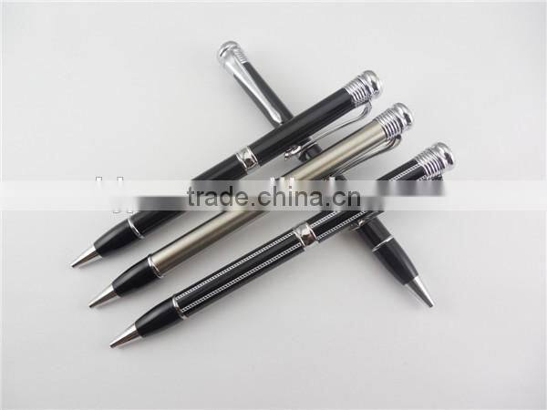 2016 unique style metal twist ballpoint pen metal hotel pen logo pen