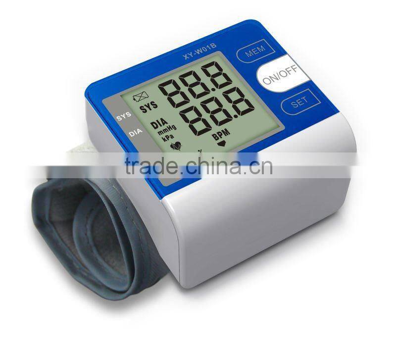 factory OEM wrist type blood meter with WHO indicator portable digital blood pressure monitor