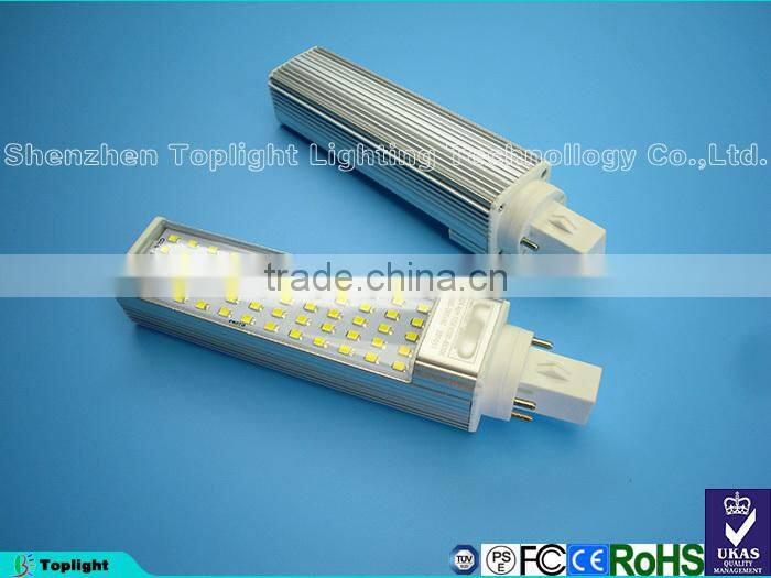 10W LED PL Light 2700k-7000k 2pin/ 4pin PLC LED Light G23/G24 Base