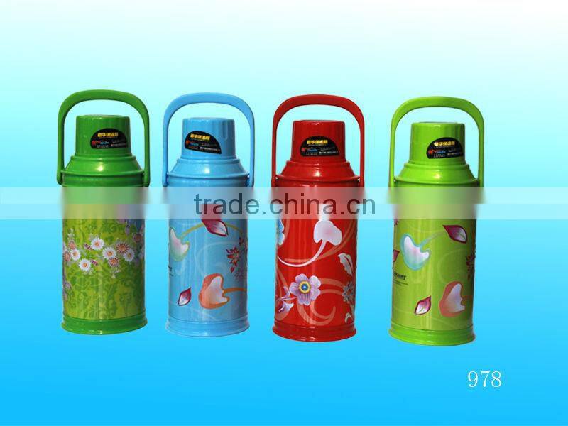 china made letterpress aluminum vacuum flask korea with sunflower