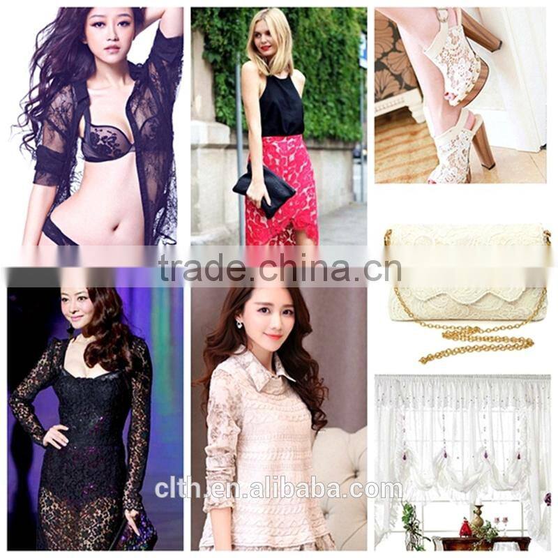 floral 100%polyester graceful lace fabric for table cloth