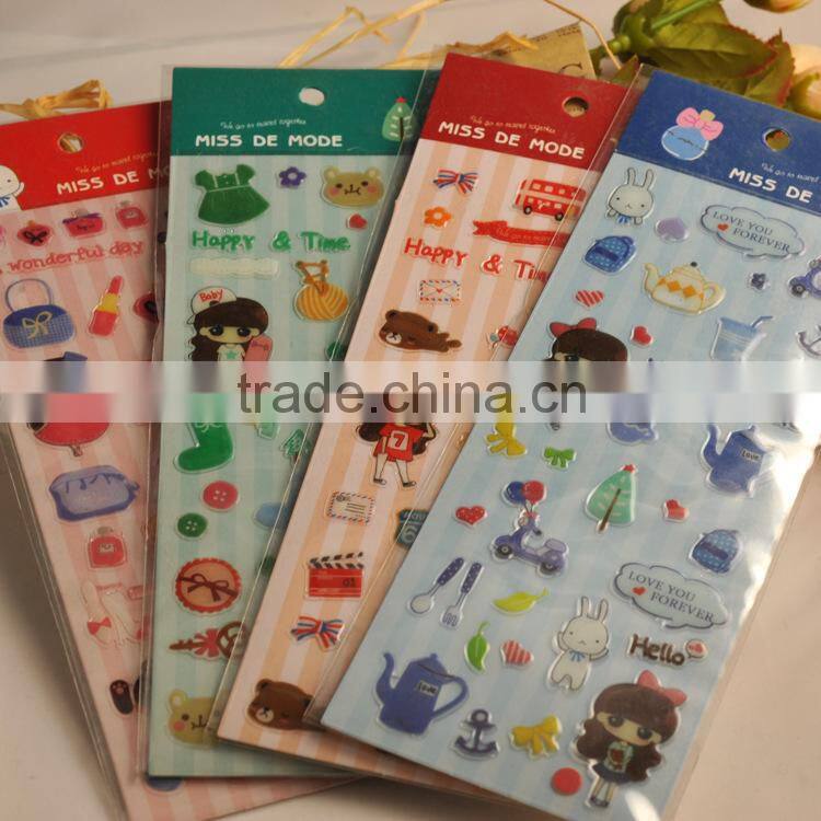 China factory custom shape clear epoxy resin sticker for promotion gift